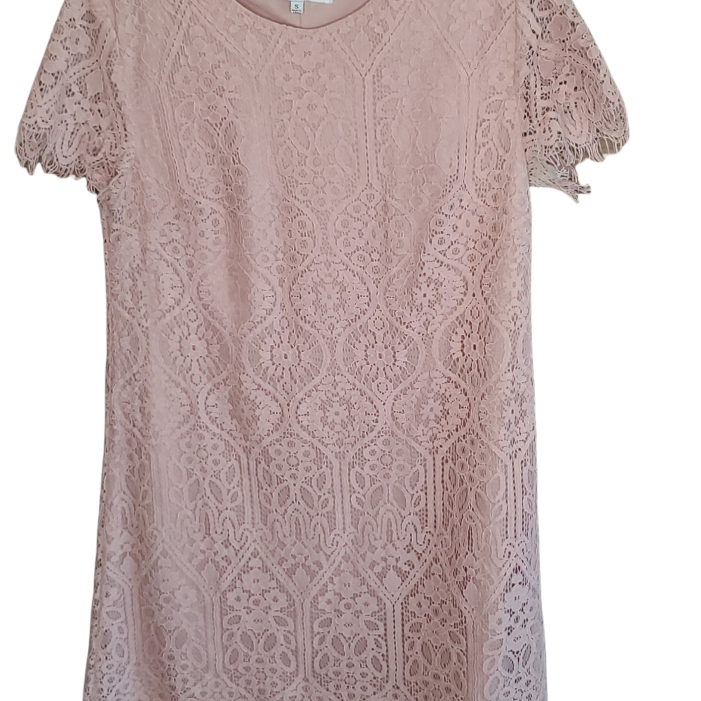 PINK/MAUVE Lace Dress S